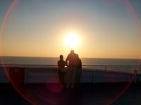 Abendstimmung auf der Fähre