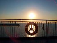 Abendstimmung auf der Fähre