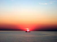 Abendstimmung auf der Fähre