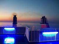 Abendstimmung auf der Fähre