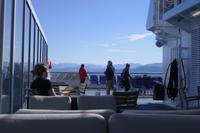 Sonne pur auf dem Aussendeck