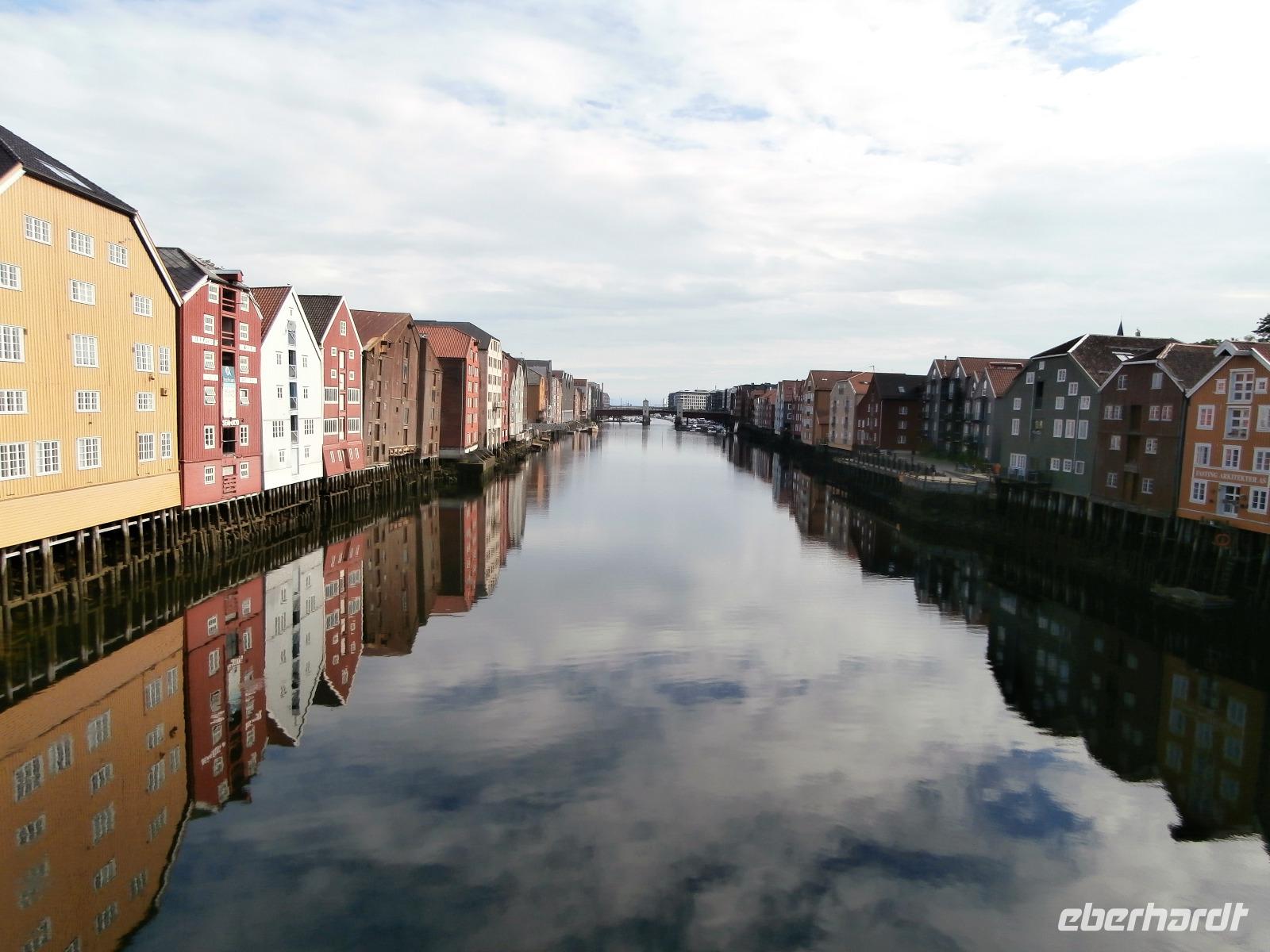 Trondheim Speicherhäuser am Nidelv