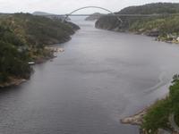 Neue Brücke Svinesund Grenze Norwegen Schweden