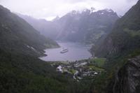 Blick auf Geiranger und den Fjord