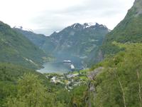 6. Tag Blick vom Flydal nach Geiranger