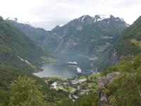 6. Tag Blick vom Flydal nach Geiranger
