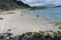 Ein schöner Strand auf den Lofoten vor Leknes