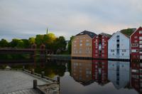 072 Trondheim, Speicherstadt mit Roter Brücke