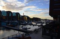 073 Trondheim, Abendstimmung in der Speicherstadt