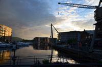 074 Trondheim, Abendstimmung bei den alten Werften