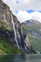 206 Fährfahrt Hellesylt - Geiranger, Sieben Schwestern