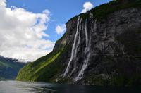 210 Fährfahrt Hellesylt - Geiranger, Sieben Schwestern