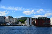 312 Bergen, Blick vom Hanseviertel zum Hotel Admiral