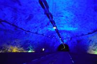 Eine von zahlreichen Tunneldurchfahrungen in Norwegen, hier im 24.5 km langen Laerdaltunnel