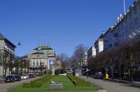 Bergen Blick zum Nationaltheater