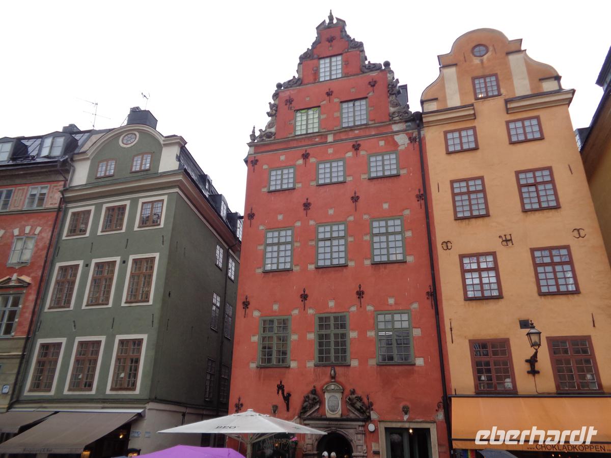 Bürgerhäuser auf dem Stockholmer Markt