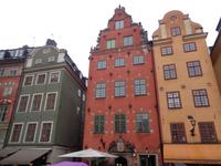 Bürgerhäuser auf dem Stockholmer Markt