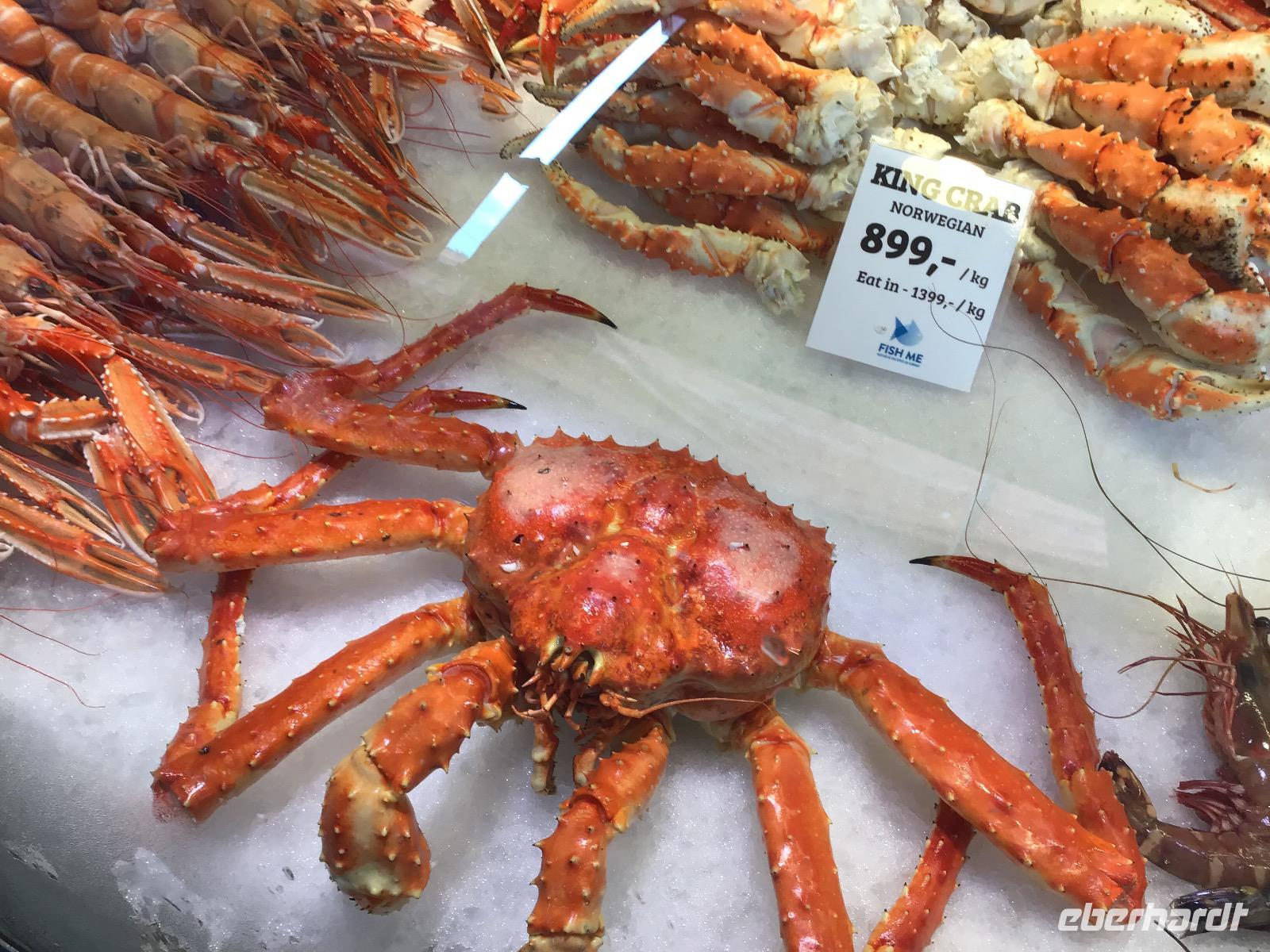 Fischmarkt Bergen Norwegen 