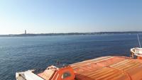 Fährüberfahrt von Göteborg nach Kiel (Einfahrt in die Kieler Förde mit Marine-Ehrenmal Laboe)