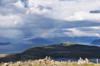 083 Blick vom Kvænangsfjell zum Regenbogen