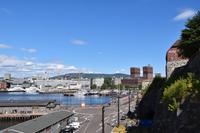 216 Oslo, Blick von Akerhus zum Rathaus