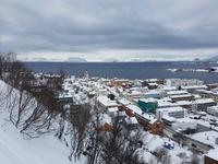 Hurtigrute, Hammerfest, Zick Zack Weg zur Aussicht
