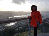 Hurtigrute, Blick vom Foyen auf Bergen