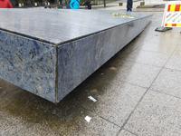 Hurtigrute, Bergen, blauer Stein