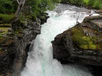 079 Norwegen, Wasserfall Gudbrandsbro