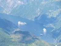 Blick vom Danslibba auf den Geirangerfjord