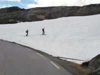 Skifahrer an der Trollstige