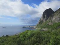 Blick auf den Vestfjord von Hamnöy aus