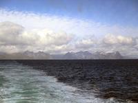 Die Lofoten verschwinden am Horizont