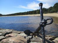 Am feinen Sandstrand von Mandal