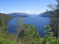Blick über den Sandsfjord in den Hylsfjord