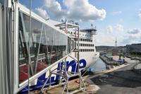 Gangway auf die MS Scandinavica