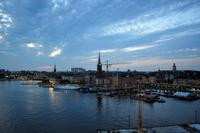Insel Södermalm - Blick auf die Insel Riddarholmen