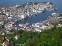 Blick auf Bergen