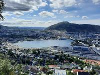 Bergen - Aufstieg auf den Fløyen (Store Lungegårdsvann)