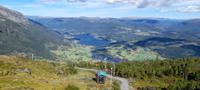 Blick vom Hangurstoppen auf Voss und Seen