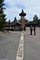 Polarkreis in Rovaniemi, finnisch Lappland