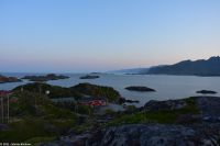 Sonnenuntergang fast Mitternacht auf den Lofoten