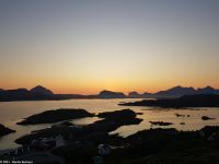 Sonnenuntergang fast Mitternacht auf den Lofoten
