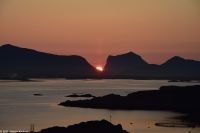 Sonnenuntergang fast Mitternacht auf den Lofoten