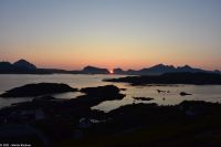 Sonnenuntergang fast Mitternacht auf den Lofoten