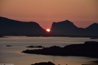 Sonnenuntergang fast Mitternacht auf den Lofoten