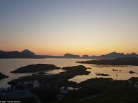 Sonnenuntergang fast Mitternacht auf den Lofoten
