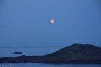 Mond über den Lofoten