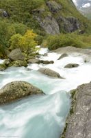Der Briksdalsbreen - Postglaziale Landschaft unterhalb des Gletschers