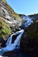 Flåmsbane - von  Flåm nach Myrdal - Fotostopp am Kjøsfossen